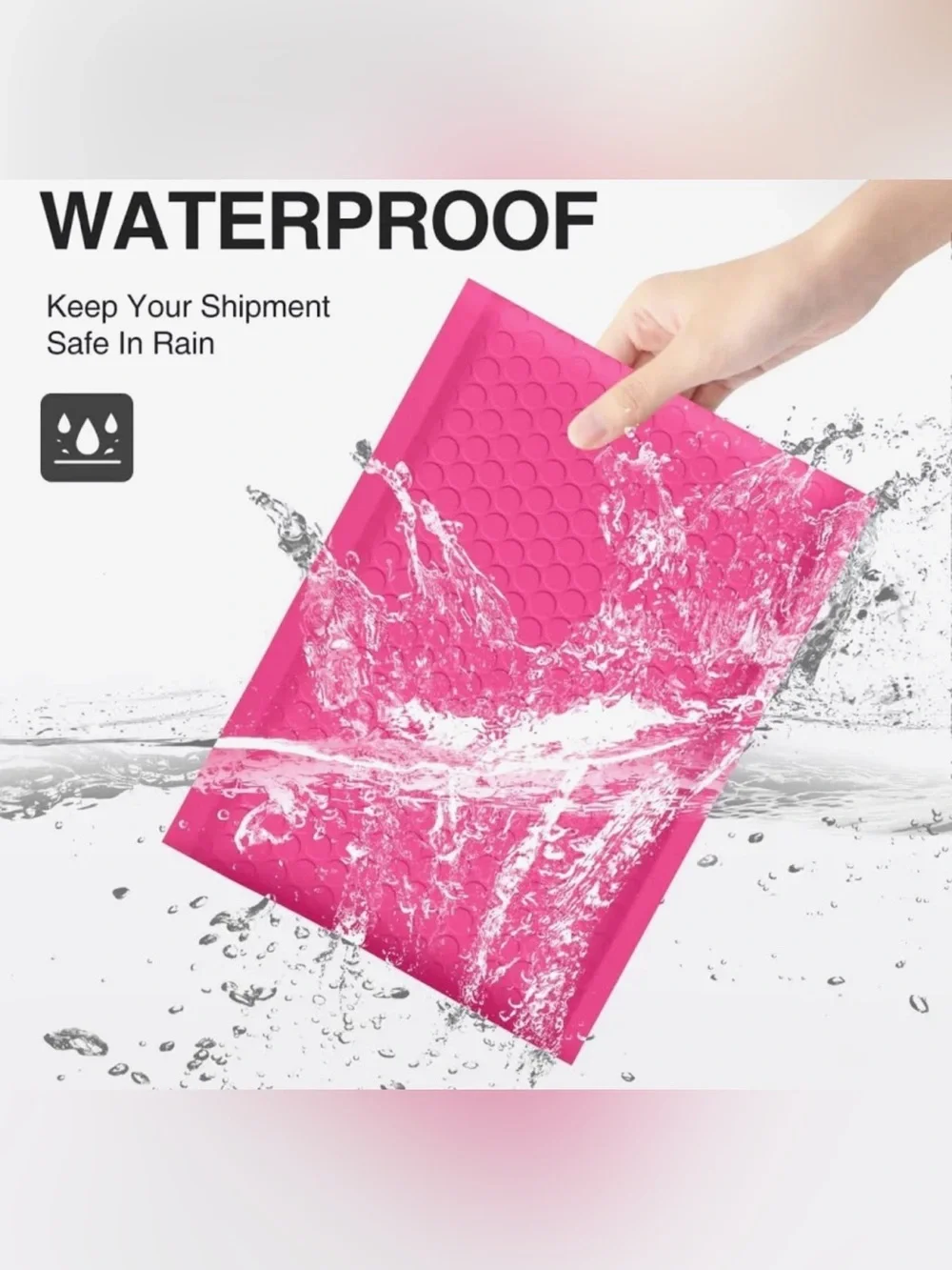 (10) Hot Pink Bubble Mailers Padded Shipping Envelopes
